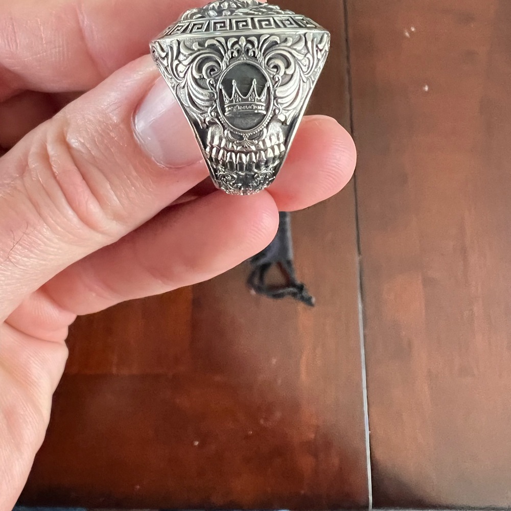 AJT Sterling Silver Lion Head Ring